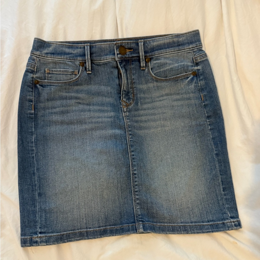 LOFT Classic Blue Denim Pencil Skirt